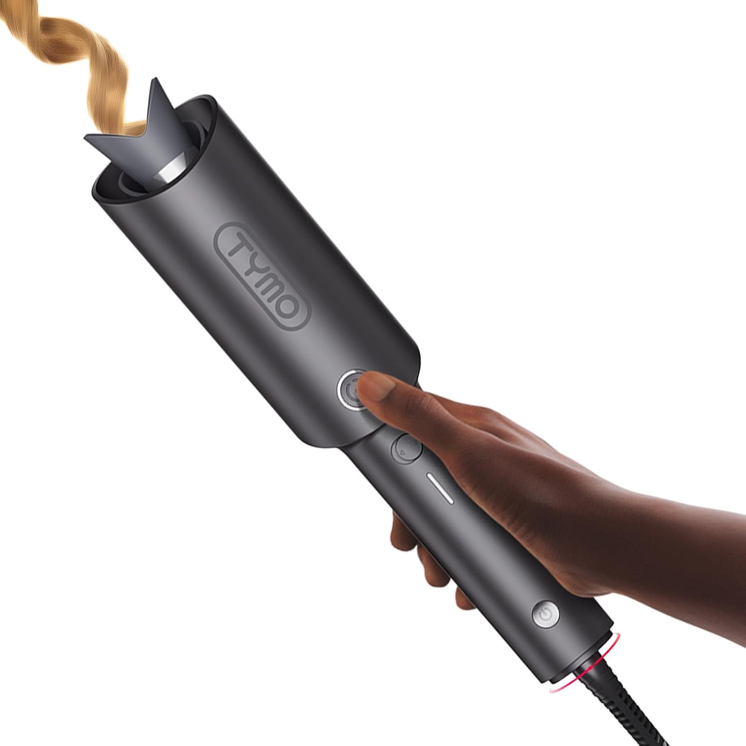 Automatic 1-inch Rotating Ceramic Curling Wand for Beach Waves