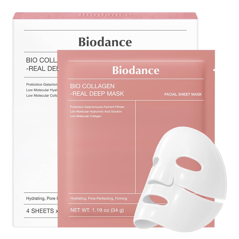 Bio Collagen Deep Hydrating Overnight Hydrogel Mask Pack 4 Count
