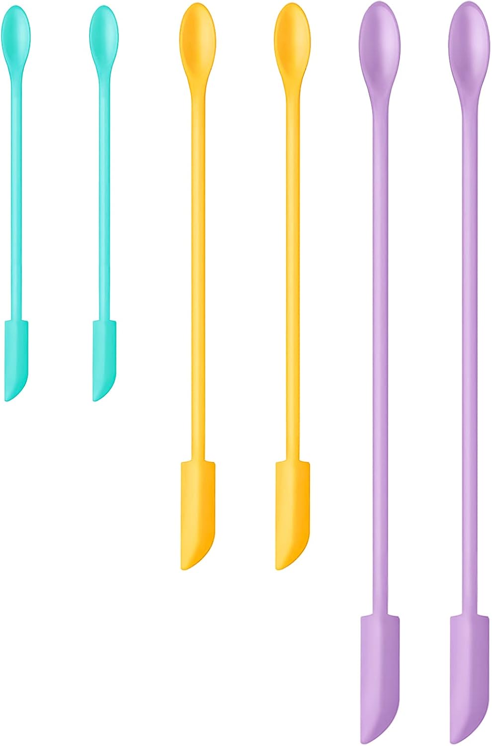 Mini Silicone Spatula Set, 6-Piece Scrapers for Kitchen & Beauty