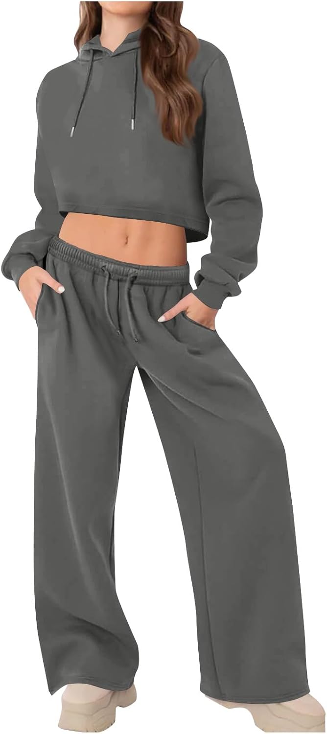 Women's 2-Piece Hooded Lounge Sweatshirt & Jogger Set