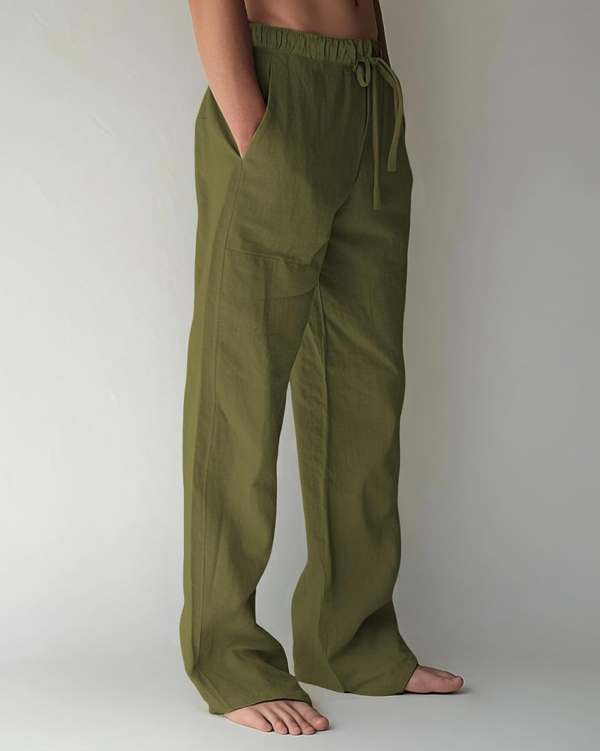 Loose-Fit Linen-Cotton Summer Beach Pants