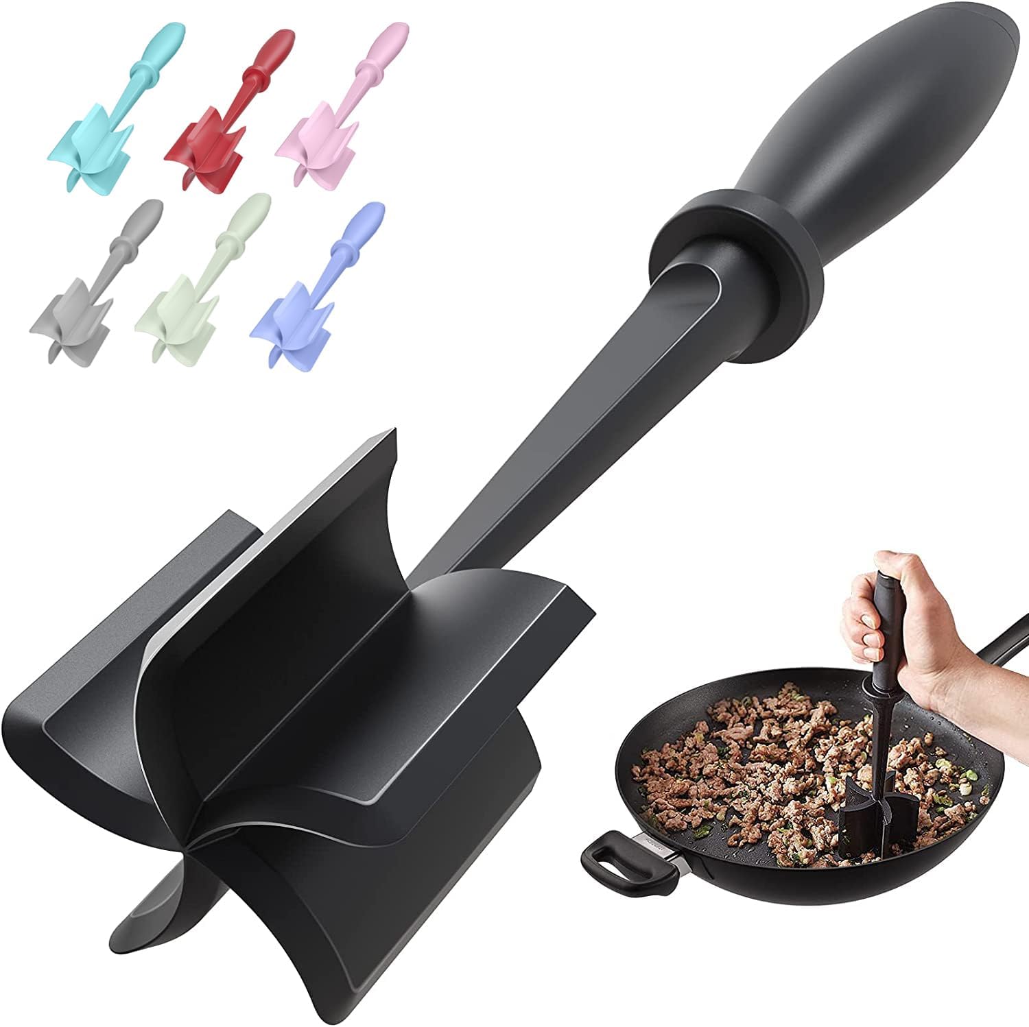 Meat Chopper and Hamburger Grinder Nylon Handle Smash Tool