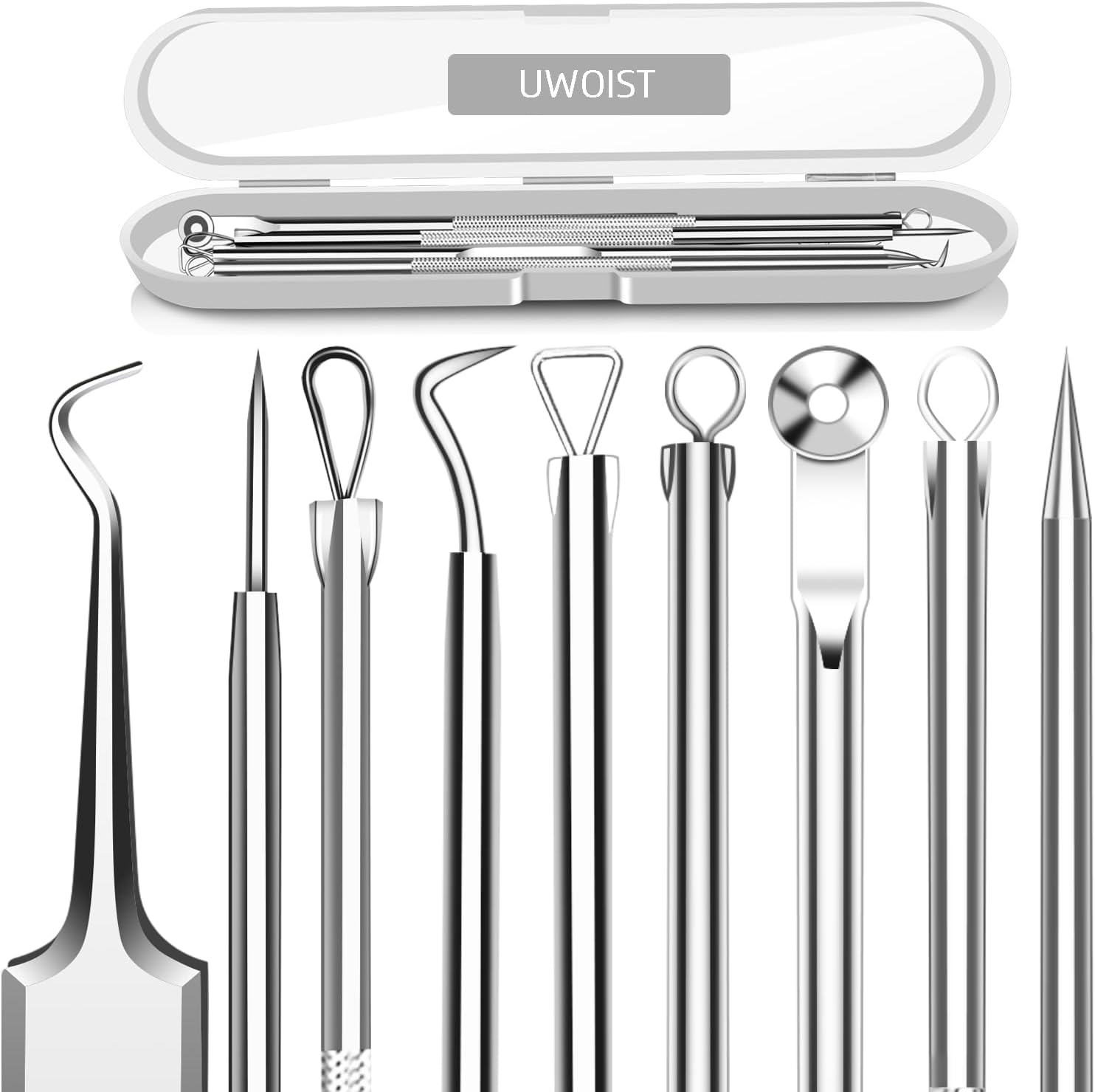 Stainless Steel Blackhead Extractor Kit - 5-Piece Comedone Tools