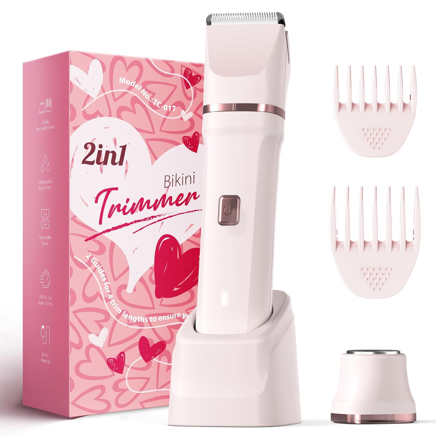 Painless Cordless Bikini Trimmer for Women Silk Skin