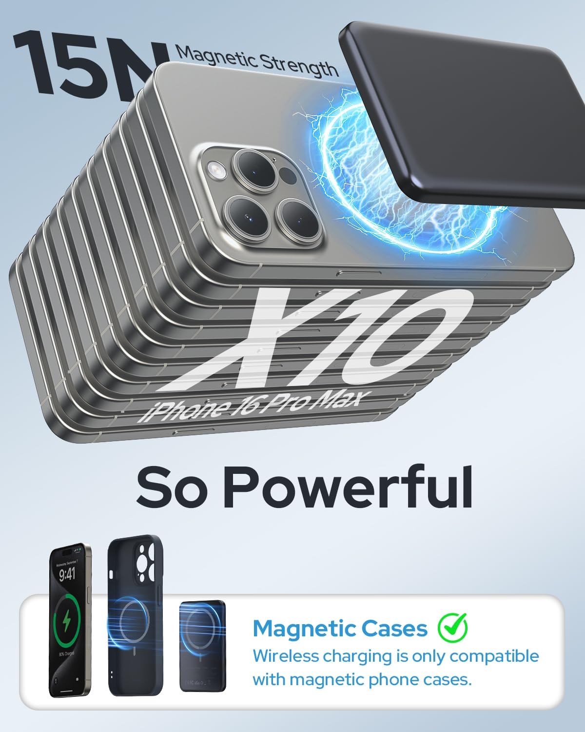 5000mAh Magnetic Slim Wireless Charger for iPhone