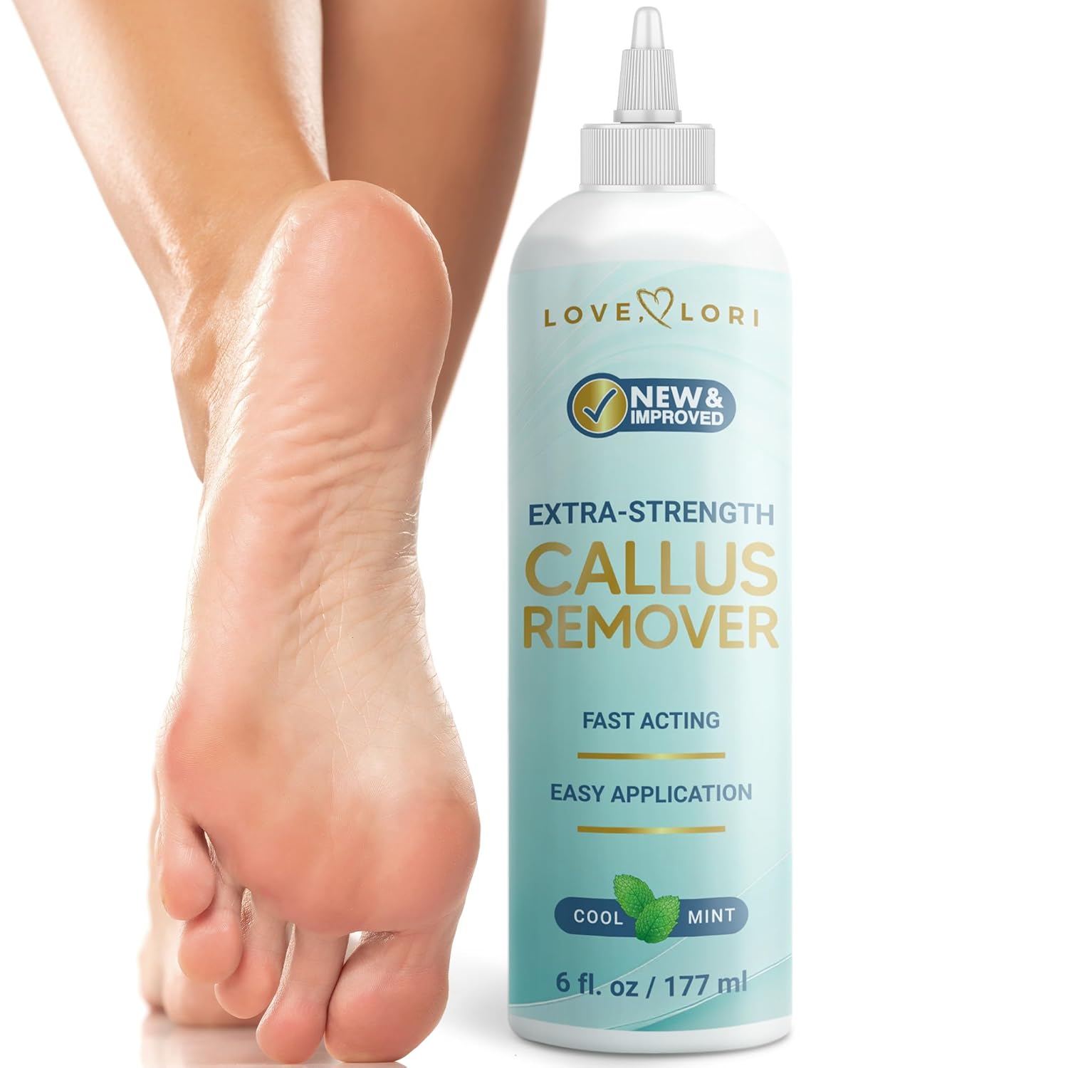 Extra Strength Foot Callus Remover Gel with Scrubber, 6 oz