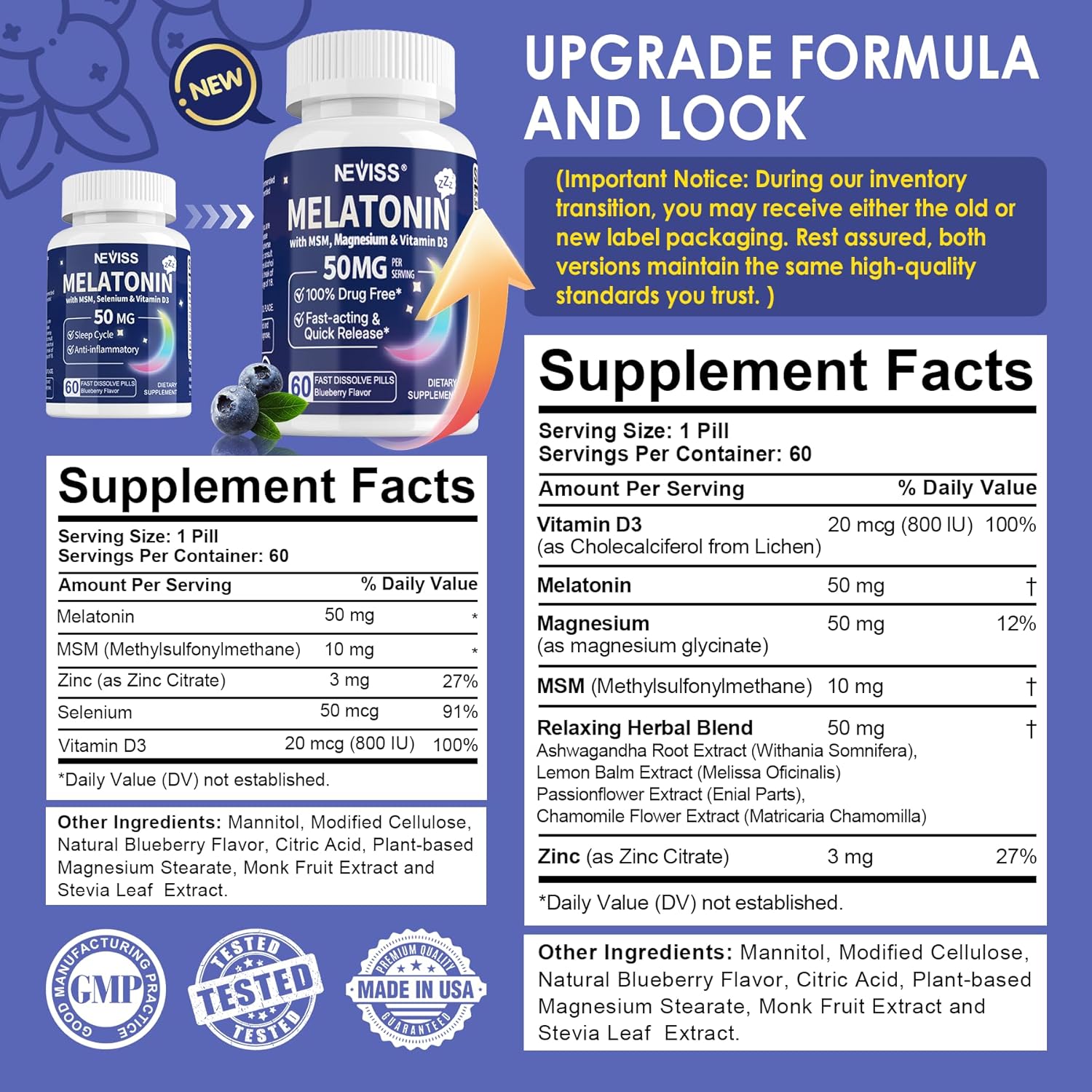 Extra Strength 9-in-1 Fast-Dissolve Melatonin Tablets (60 ct)