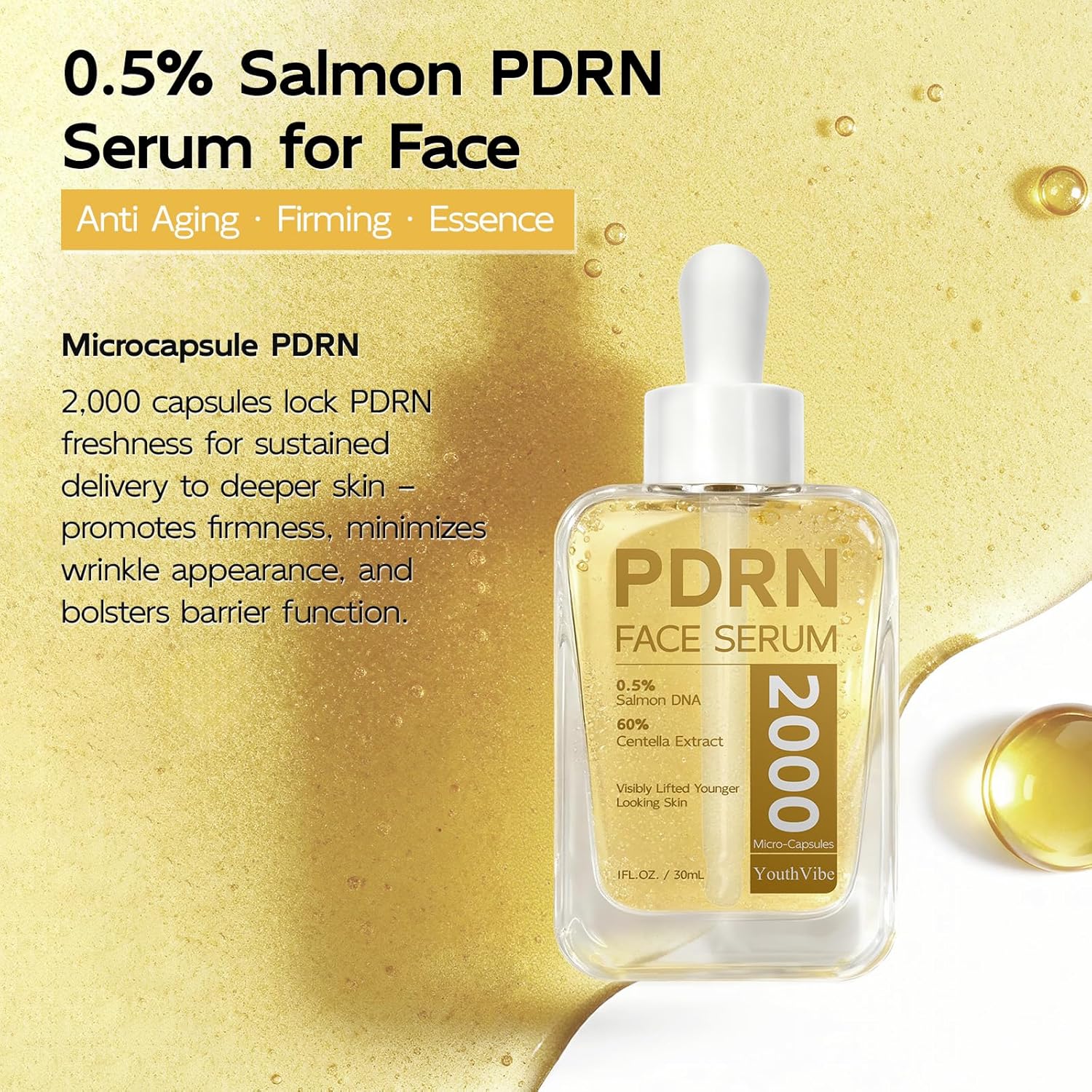 Salmon DNA PDRN Anti-Aging Serum with Hyaluronic Acid