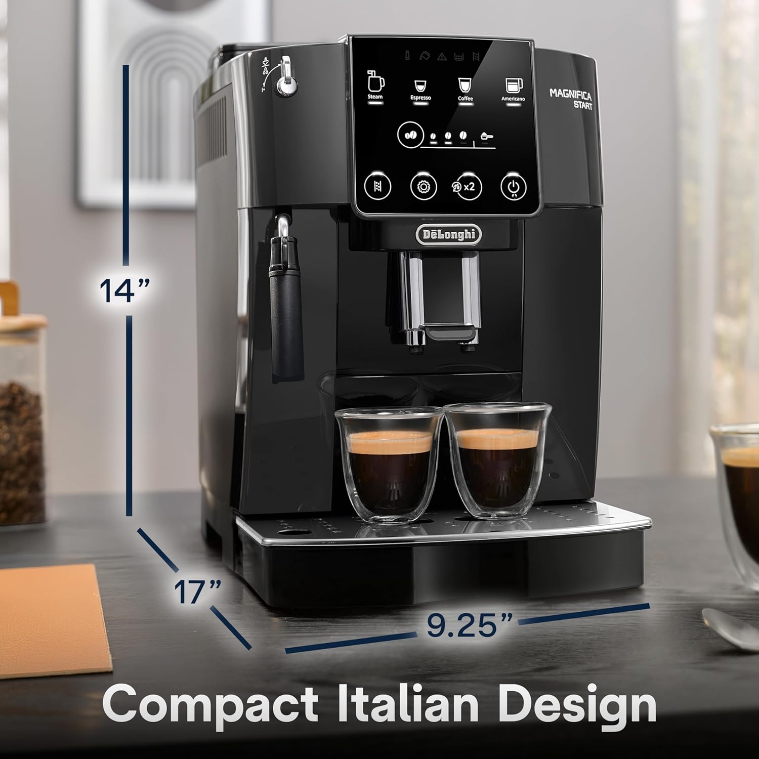 Automatic Espresso Machine with Built-In Grinder & Milk Frother