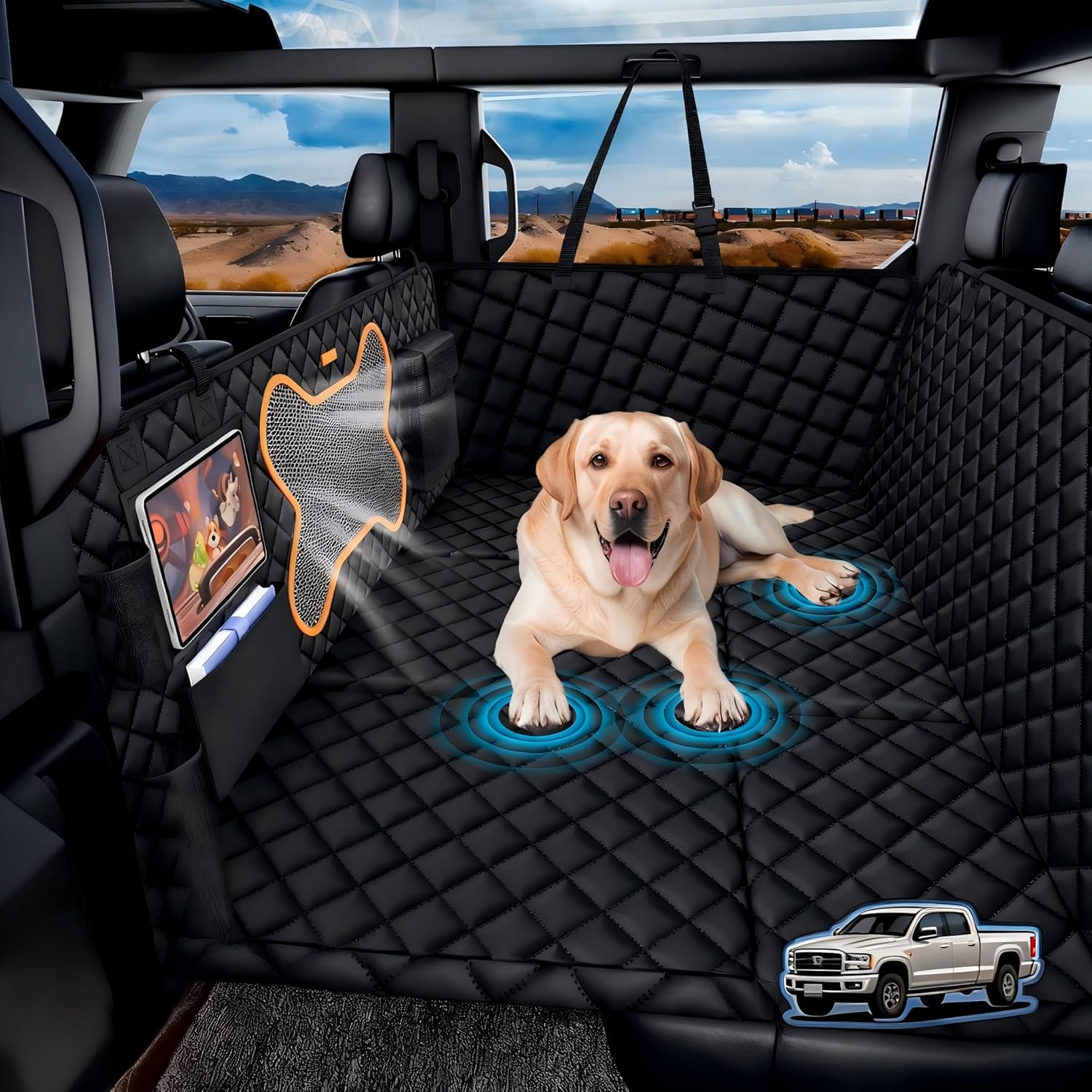 XXL Waterproof Dog Seat Cover for Crew Cab Trucks